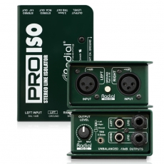 Radial,Pro-Iso,立体声DI直插盒,转换器,立体声线路隔离变压器,DI盒,
