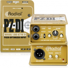 Radial,PZ-DI,现场管弦乐器有源DI直插盒,有源DI盒,有源直接盒,多媒体转接盒,主动式DI盒,